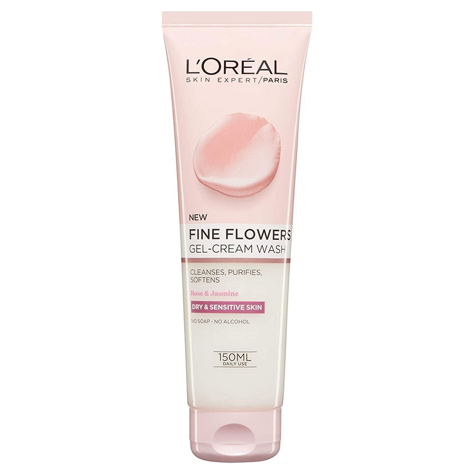 L'Oreal gel-cream wash skin cleanser hydrating face wash floral cleanser