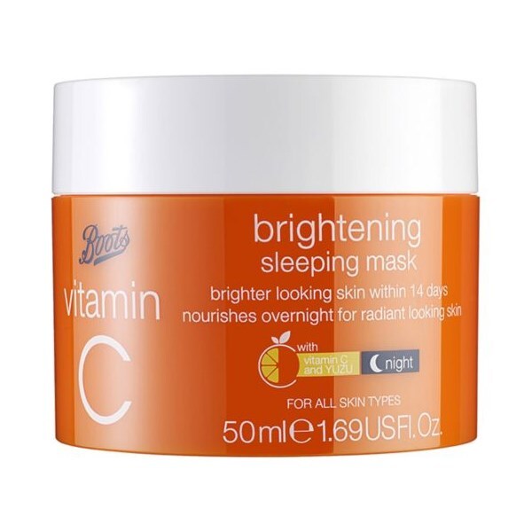 Vitamin C Mask Brightening Sleeping Mask Boots Night Mask Overnight Face Mask Radiance Boosting Mask