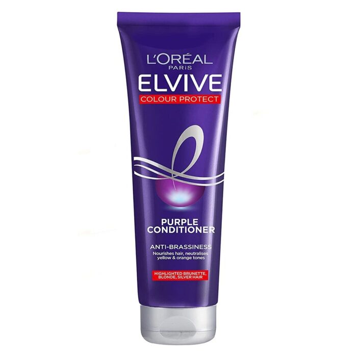 L'Oreal purple conditioner colour protect blonde hair brassy tone care