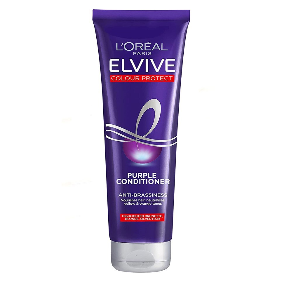 L'Oreal purple conditioner colour protect blonde hair brassy tone care