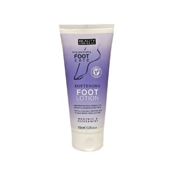 Beauty Formulas Softening Foot Lotion foot care menthol peppermint dry skin moisturizing foot lotion