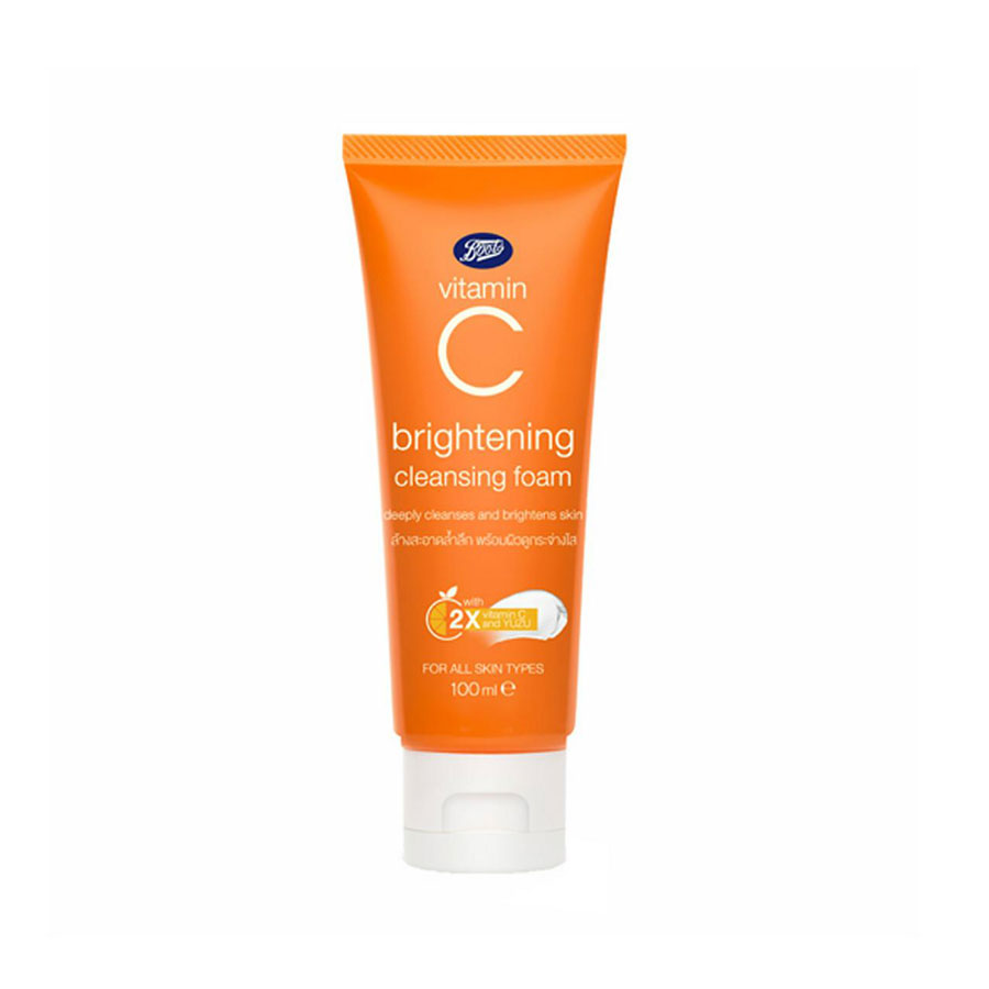 Vitamin C Cleanser Brightening Cleansing Foam Boots Face Cleanser Radiance Boosting Foam Gentle Face Wash