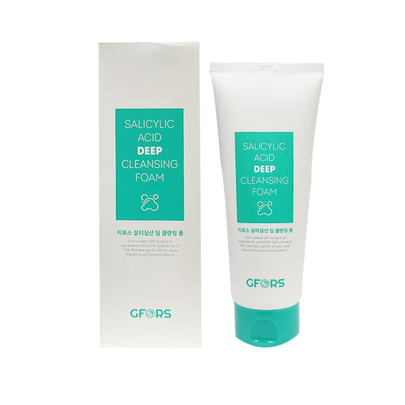salicylic acid cleanser deep cleansing foam acne treatment sensitive skin exfoliating face wash GFORS skincare