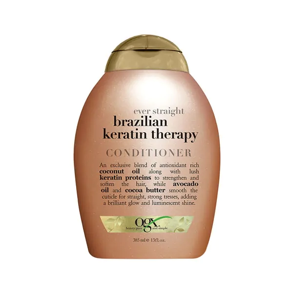 OGX Brazilian Keratin Smooth Conditioner sulfate free hair conditioner frizz control hair strengthening