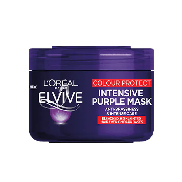 L'Oréal Elvive Purple Mask Anti-brassiness Hair Mask Colour Protect Mask Purple Hair Treatment Blonde Hair Care
