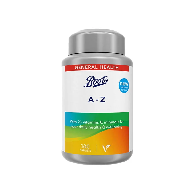 Boots A-Z Vitamins Multivitamin Supplement Vitamins & Minerals Immune Support Cognitive Function