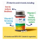Boots A-Z Vitamins Multivitamin Supplement Vitamins & Minerals Immune Support Cognitive Function