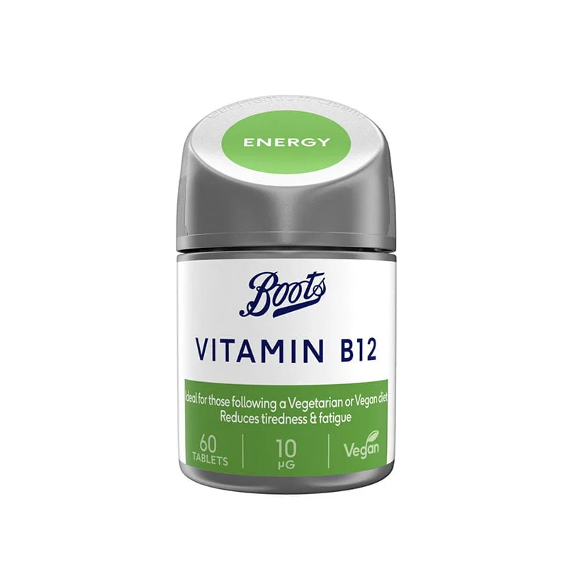 Boots Vitamin B12 B12 Supplement Energy Support Nervous System Health Vitamin Tablets