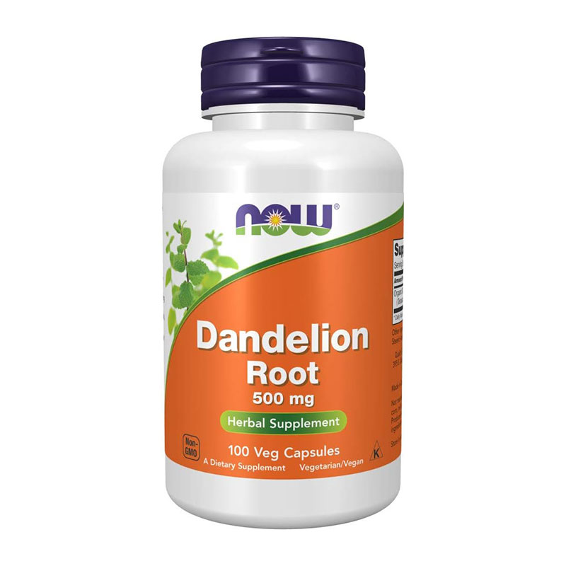 NOW Dandelion Root 500 mg – 100 Veg Capsules