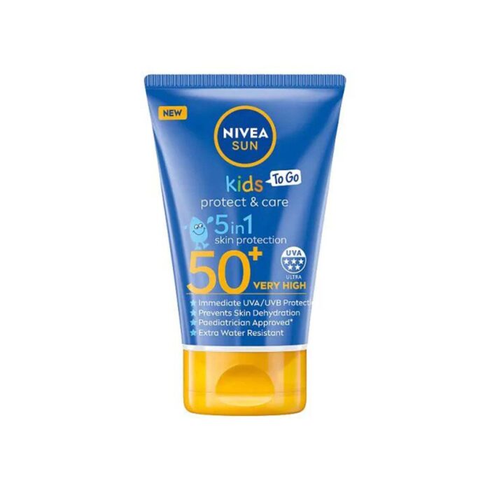 NIVEA Sun Kids Protect & Care SPF 50+ sun cream children sunscreen sensitive skin water-resistant glycerin almond oil