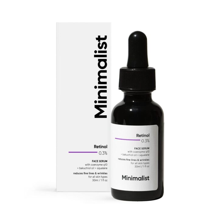 Minimalist Retinol serum retinol 0.3 percent anti aging serum fine lines smooth skin beginner retinol