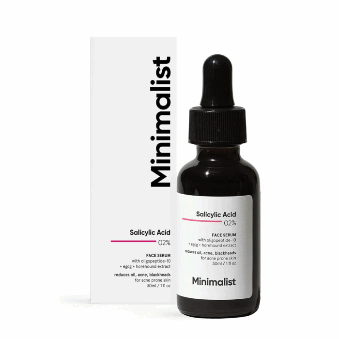 Minimalist Salicylic Acid serum salicylic acid 2 percent acne treatment pore cleansing exfoliating serum for oily skin