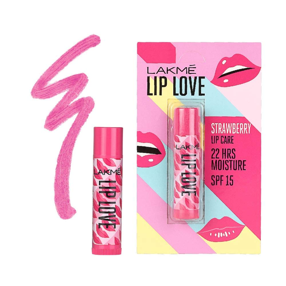 Lakme Lip Love Chapstick Strawberry SPF 15 tinted lip balm