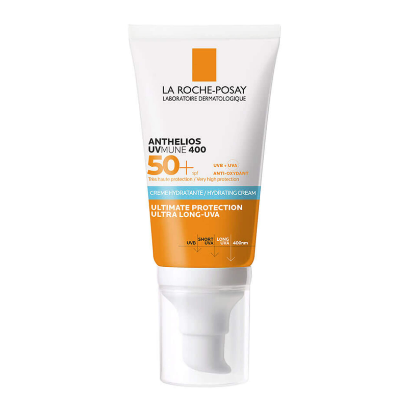 hydrating sunscreen La Roche Posay SPF50 UVMune 400 cream sun protection
