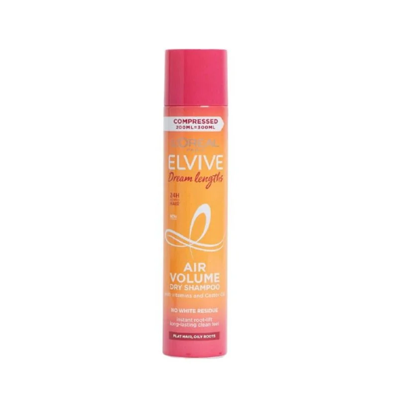 dry shampoo Elvive Dream Length volume hair spray castor oil hair care long hair refresh