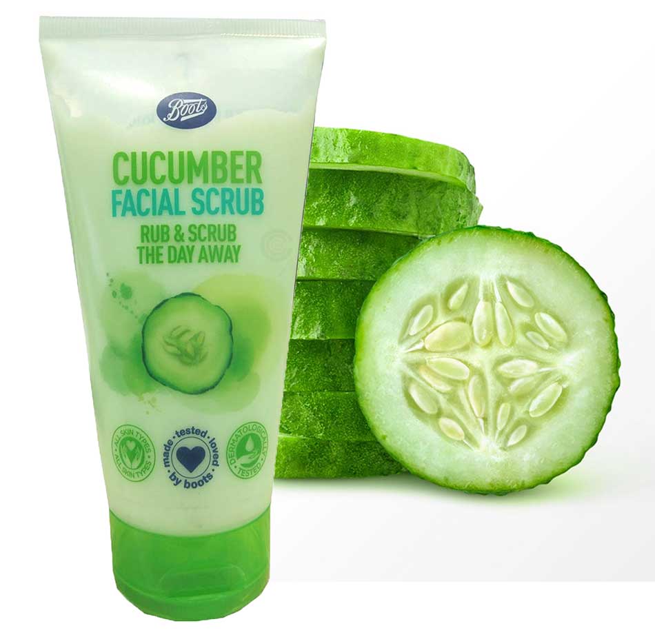 Cucumber Facial Scrub Face Exfoliator Boots Face Scrub Gentle Skin Scrub Refreshing Face Scrub