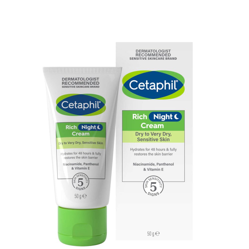 Cetaphil Night Cream sensitive skin face moisturizer night hydration dry skin care