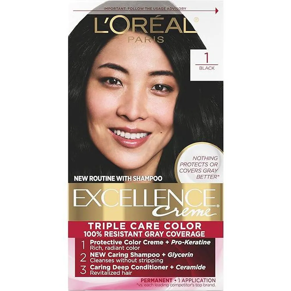 loreal hair color black hair dye permanent hair color gray coverage triple care hair color