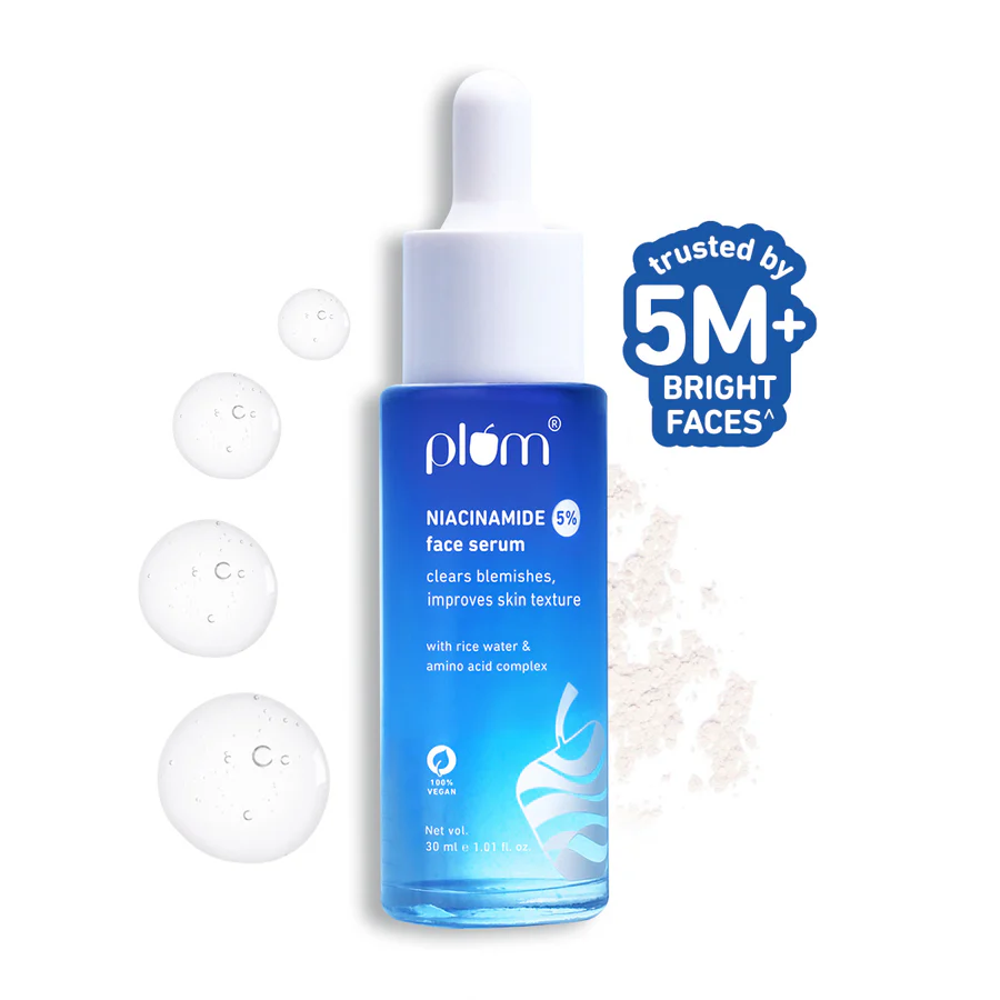 Plum Niacinamide serum Rice Water Amino Acid Complex brightening serum hydrating serum skin texture improvement