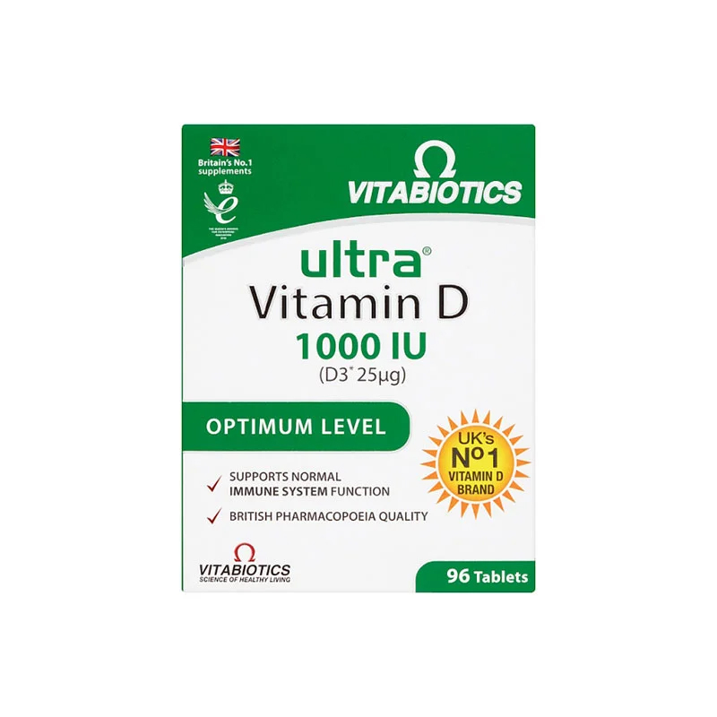 Vitabiotics Ultra Vitamin D 1000IU Optimum Level – 96 Tablets