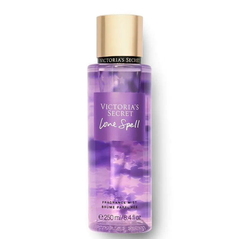 Love Spell fragrance mist Victoria's Secret body spray peach and cherry blossom scent white jasmine fragrance fruity floral body mist