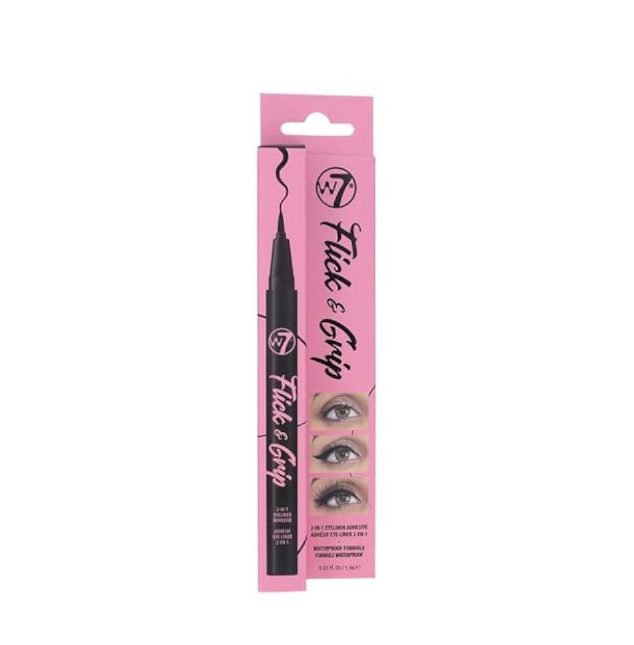 adhesive eyeliner 2 in 1 eyeliner lash glue pen W7 eyeliner black eyeliner