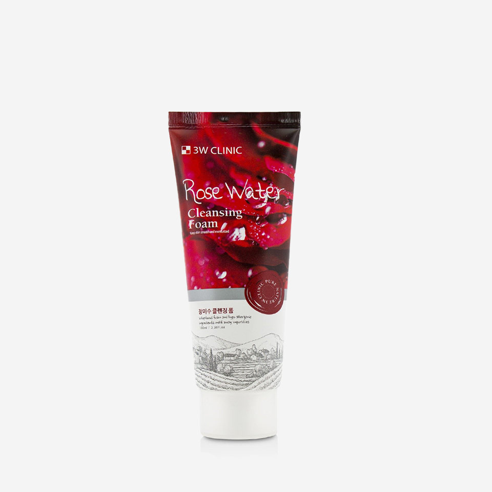 3W Clinic Rose Water Cleansing Foam