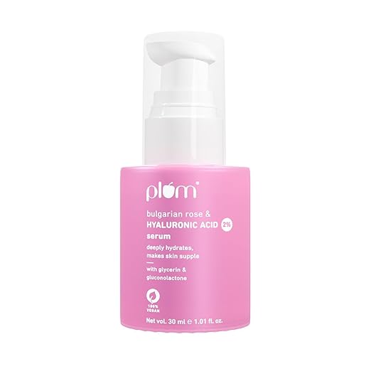 Plum hyaluronic acid serum 2% hyaluronic acid Bulgarian rose moisturizing serum skin hydration plump skin skincare