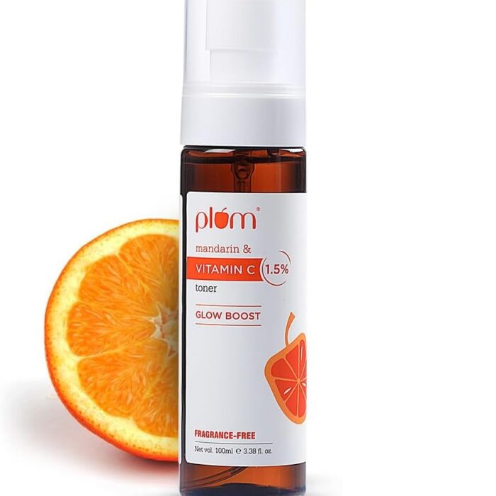 Plum Vitamin C toner brightening toner 1.5% Vitamin C mandarin face toner dark spot removal alcohol-free toner skincare