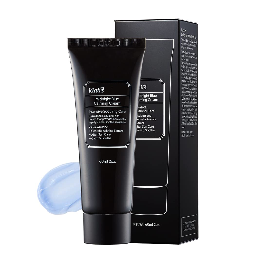 calming cream large size Klairs Midnight Blue soothing cream for sensitive skin irritated skin treatment Centella Asiatica repair