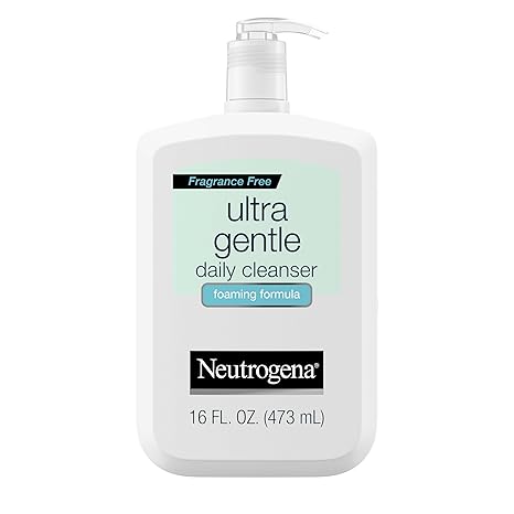 neutrogena ultra gentle daily foaming cleanser gentle cleanser foaming face wash sensitive skin daily skincare
