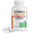 vitamin k2 mk7 vitamin d3 supplement bone support heart health bronson k2 d3 extra strength