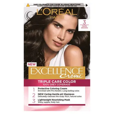 Loreal Paris Excellence Creme Hair Color 3 Dark Brown