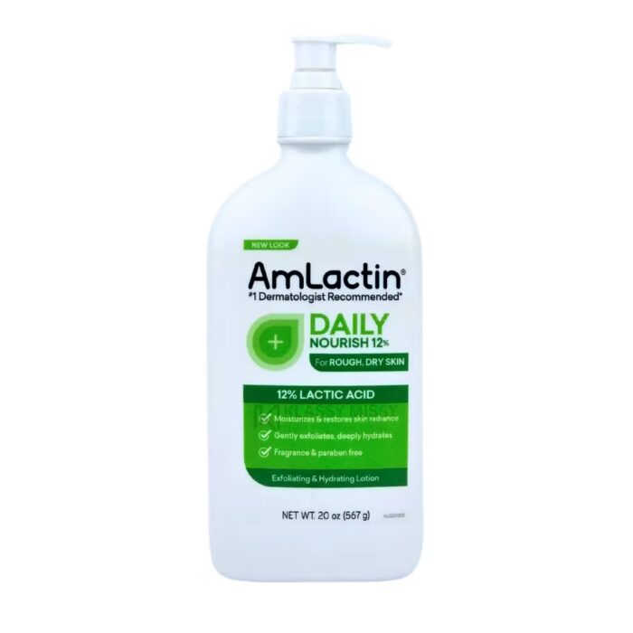 AmLactin Daily Moisturizing Lotion lactic acid body lotion dry skin treatment rough skin exfoliator keratosis pilaris lotion