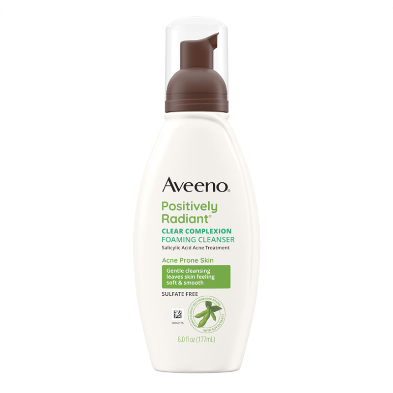 Aveeno Positively Radiant Clear Complexion Foaming Cleanser Acne Prone Skin – 177ml