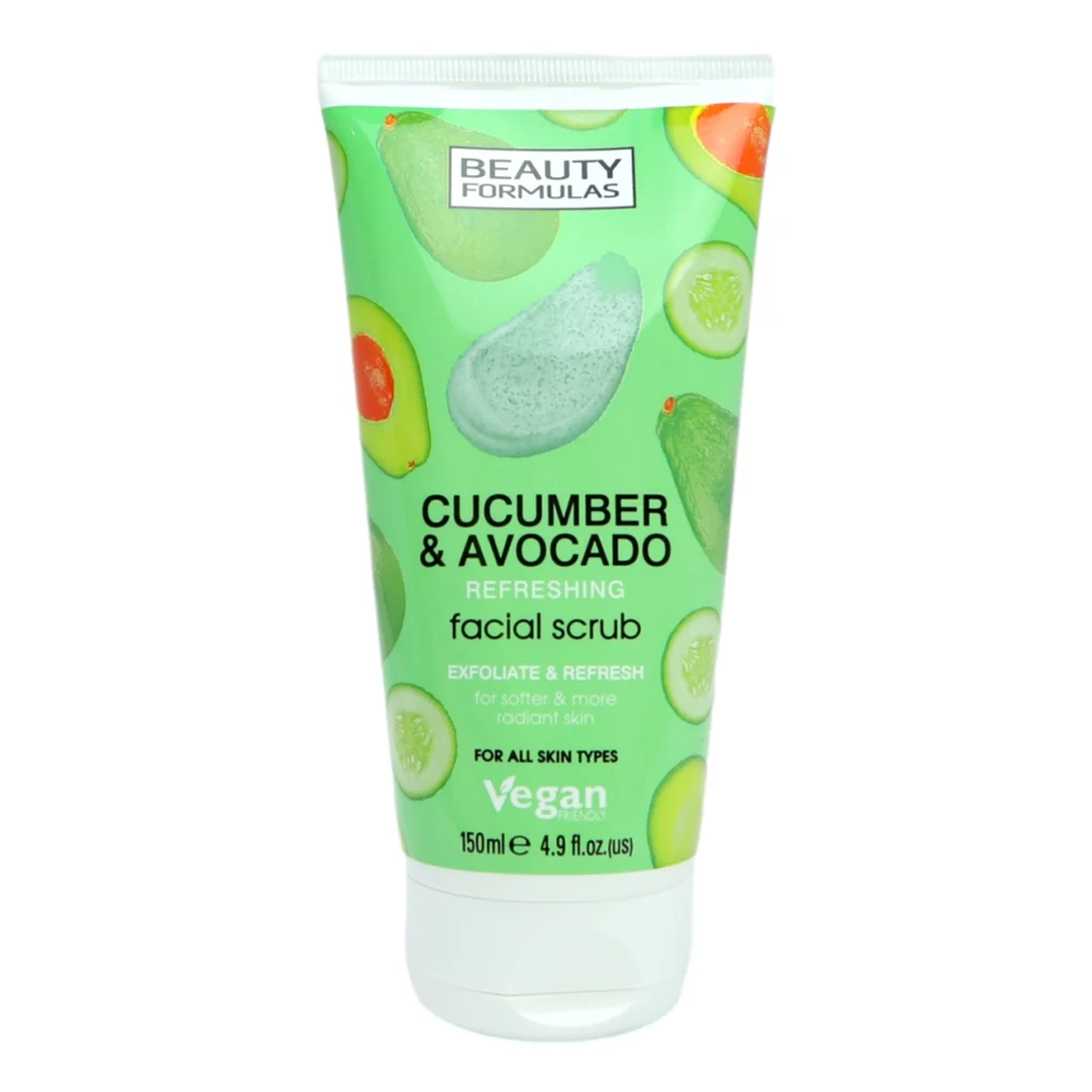cucumber avocado scrub facial exfoliant skin rejuvenation