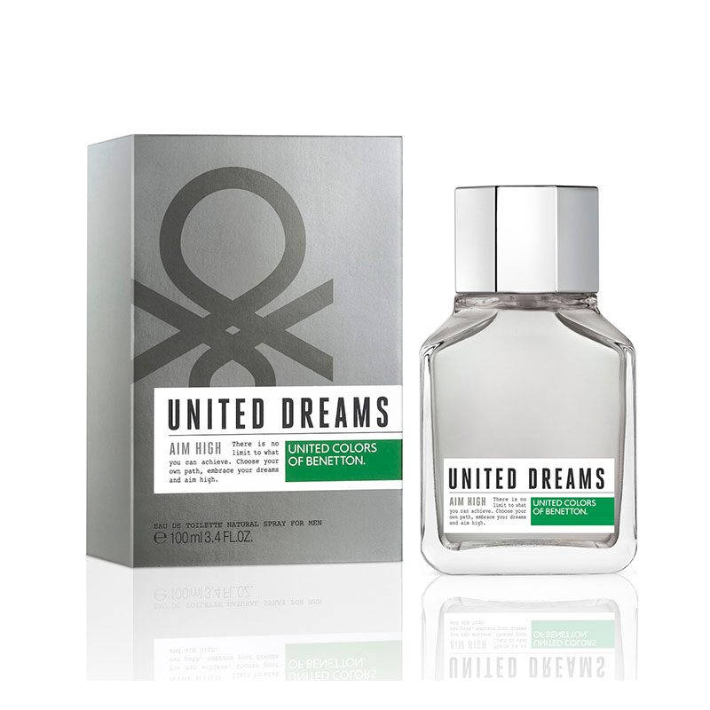 benetton united dreams aim high eau de toilette men's fragrance citrus aromatic woody vetiver patchouli daily wear