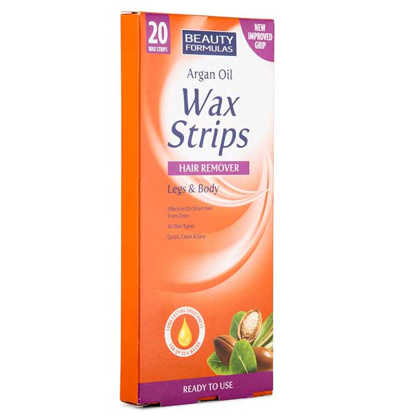 Beauty Formulas Wax Strips Argan Oil hair removal smooth skin
