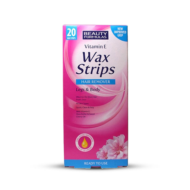Beauty Formulas Wax Strips hair removal Vitamin E smooth skin
