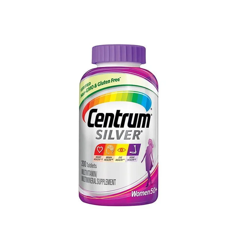 Centrum Silver Multivitamins for Women Over 50, Multimineral Supplement – 200 Tablets