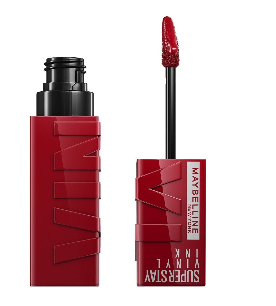 Maybelline Super Stay Vinyl Ink 10 Lippy long lasting vinyl lipstick reddish plum precise appli