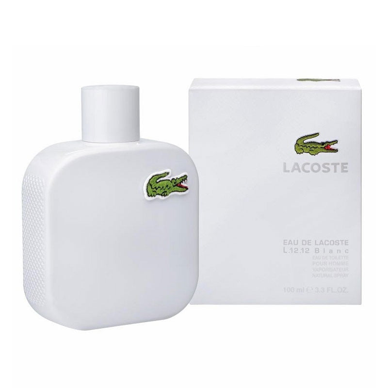 Lacoste Eau de Lacoste L.12.12 Blanc EDT 100ml woody aromatic men's fragrance grapefruit cardamom tuberose vetiver