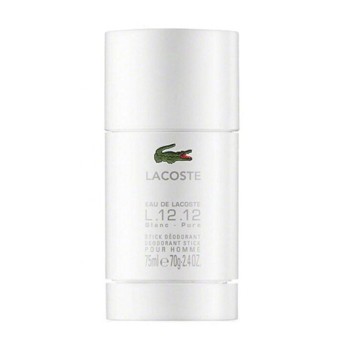 Lacoste Eau de Lacoste L.12.12 Blanc Deodorant Stick 75ml men's deodorant long-lasting freshness alcohol-free grapefruit cardamom vetiver