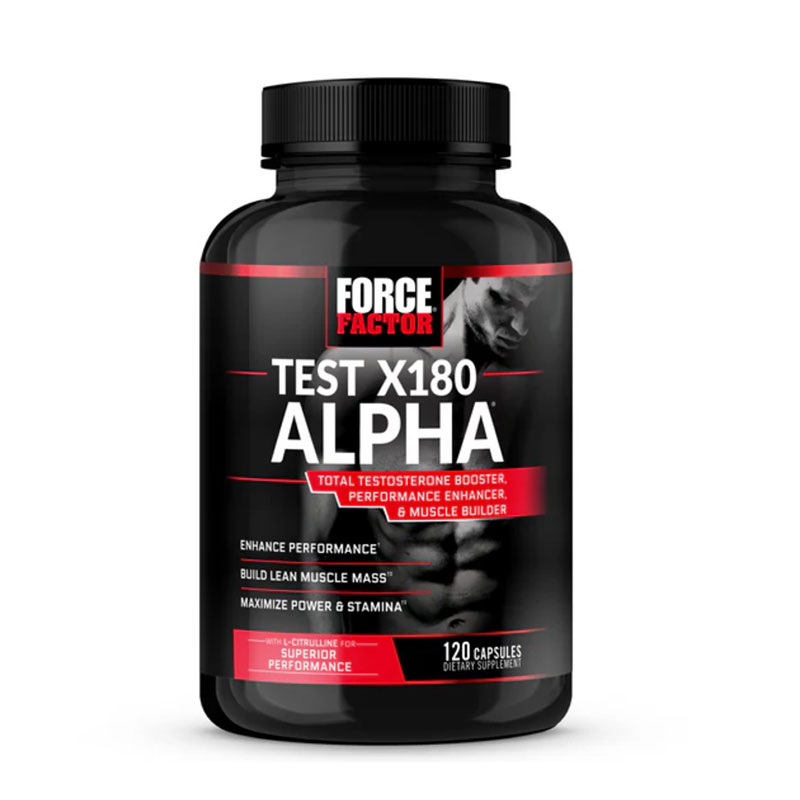 FORCE FACTOR Test X180 Alpha Testosterone Booster – 120 Tablets