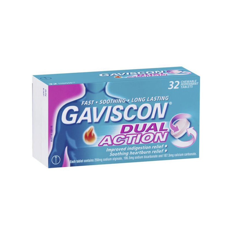 Gaviscon Double Action Mint Chewable – 32 Tablets
