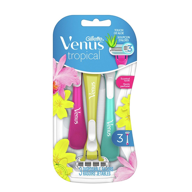 Gillette Venus Tropical Razors – 3Pcs