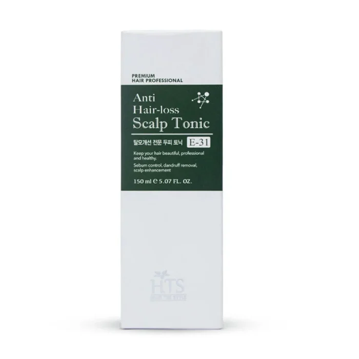 HTS scalp tonic anti hair loss treatment natural hair growth tonic biotin hair supplement vegan scalp care Korean hair care product menthol scalp treatment