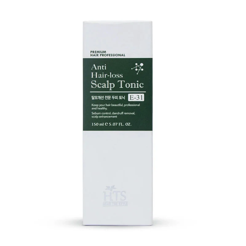 HTS scalp tonic anti hair loss treatment natural hair growth tonic biotin hair supplement vegan scalp care Korean hair care product menthol scalp treatment