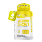 Vitamin K2 D3 supplement bone health support cardiovascular wellness immune system booster MK-7 and D3 capsules BioPerine enhanced absorption vegan vitamin supplement