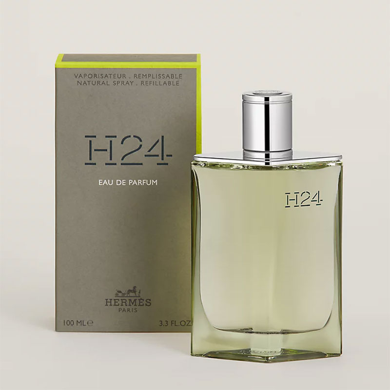 Hermès H24 Eau de Parfum men's woody aromatic fragrance clary sage perfume high-tech moss scent sclarene fragrance modern men's perfume luxury men's fragrance